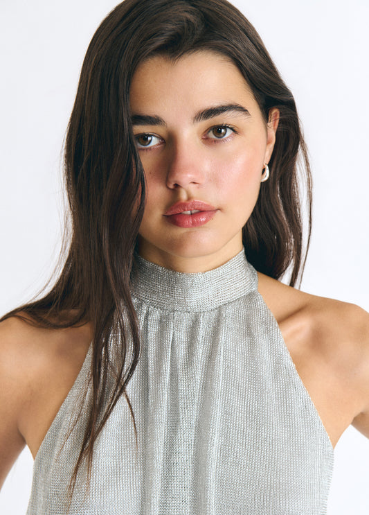 Top halter metálico