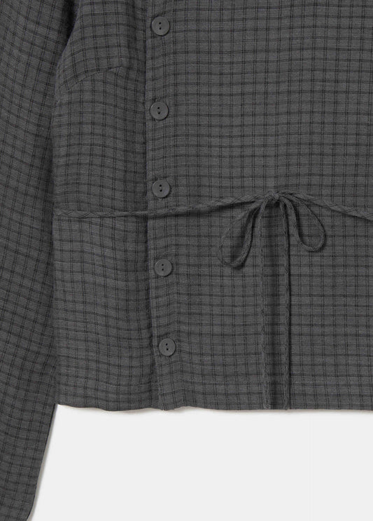 Blusa cuadros detalle botones