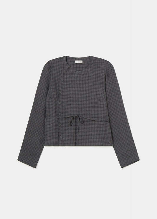 Blusa cuadros detalle botones