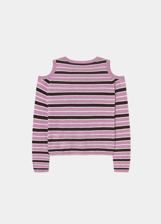 Jersey hombros descubiertos rayas