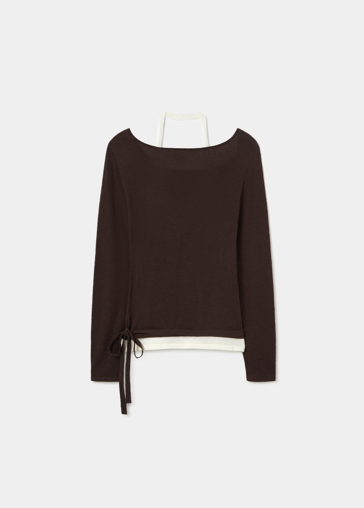 Jersey doble cuello barco