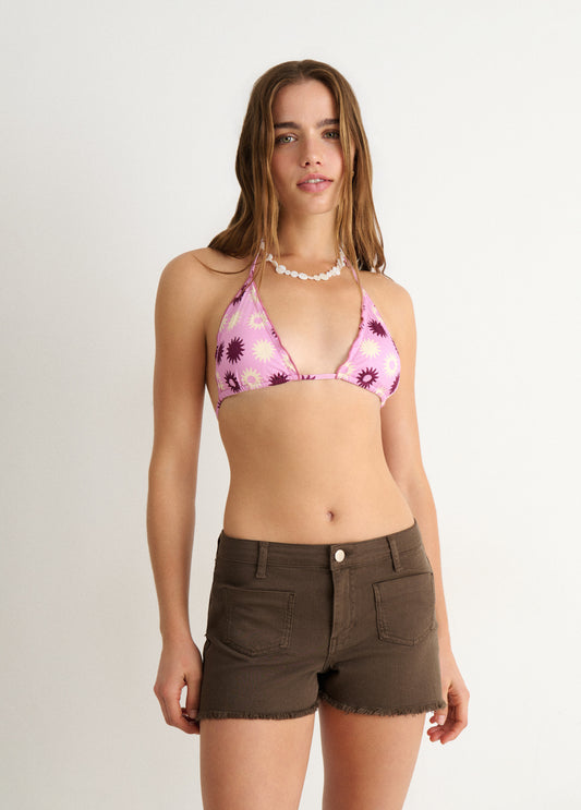 Top bikini soles estampado