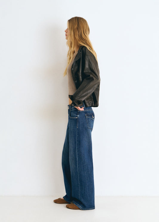 Jeans ancho tiro bajo