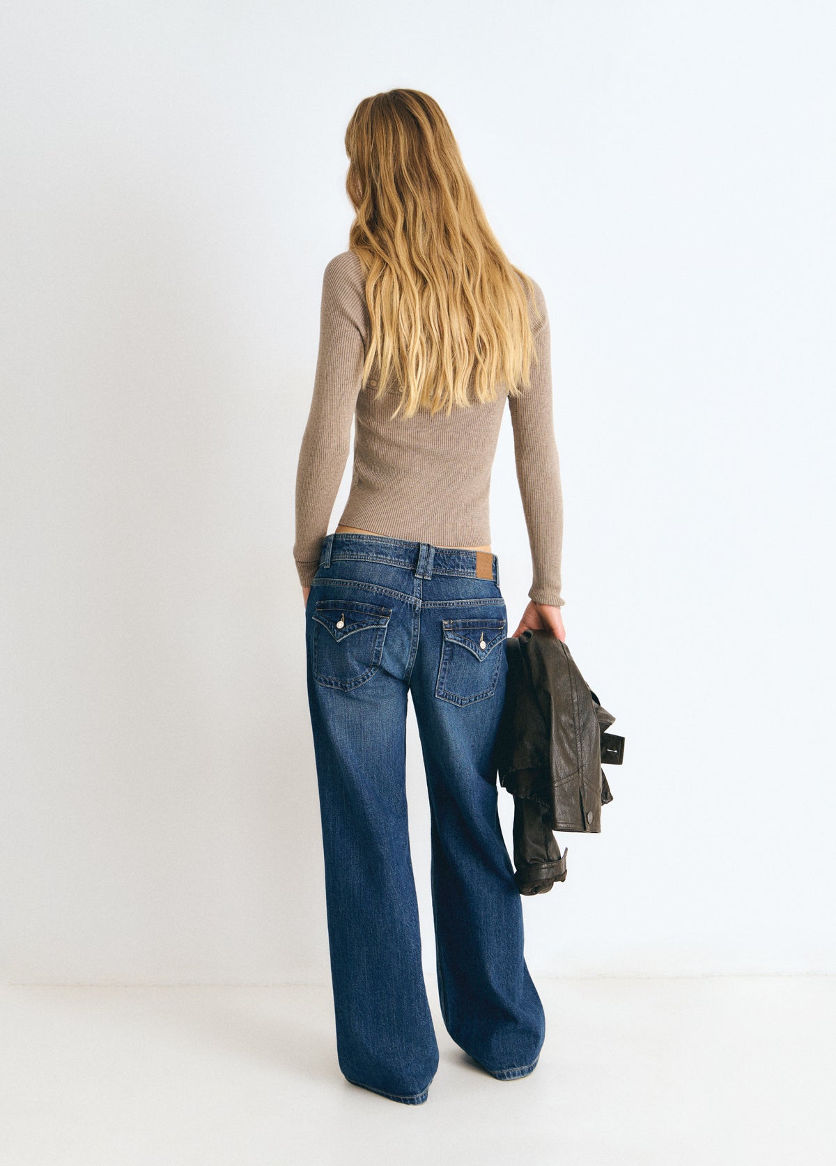 Jeans ancho tiro bajo
