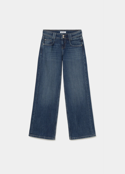 Jeans ancho tiro bajo