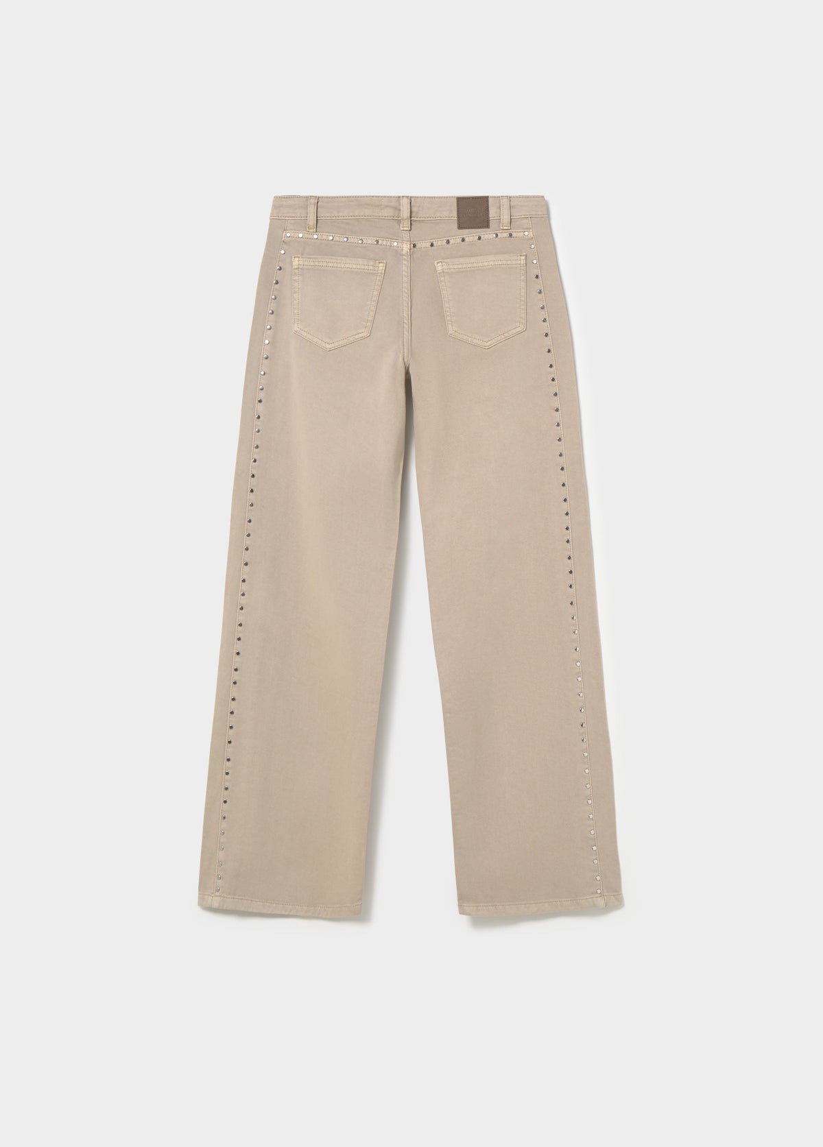 Pantalón recto con tachas