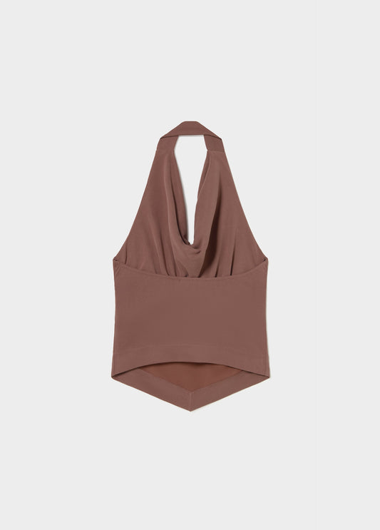 Top halter tachas cupro