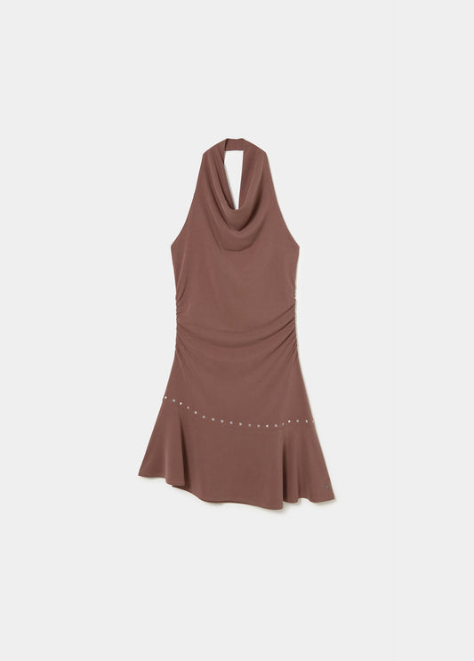 Vestido halter tachas