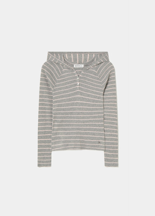 Camiseta rayas capucha