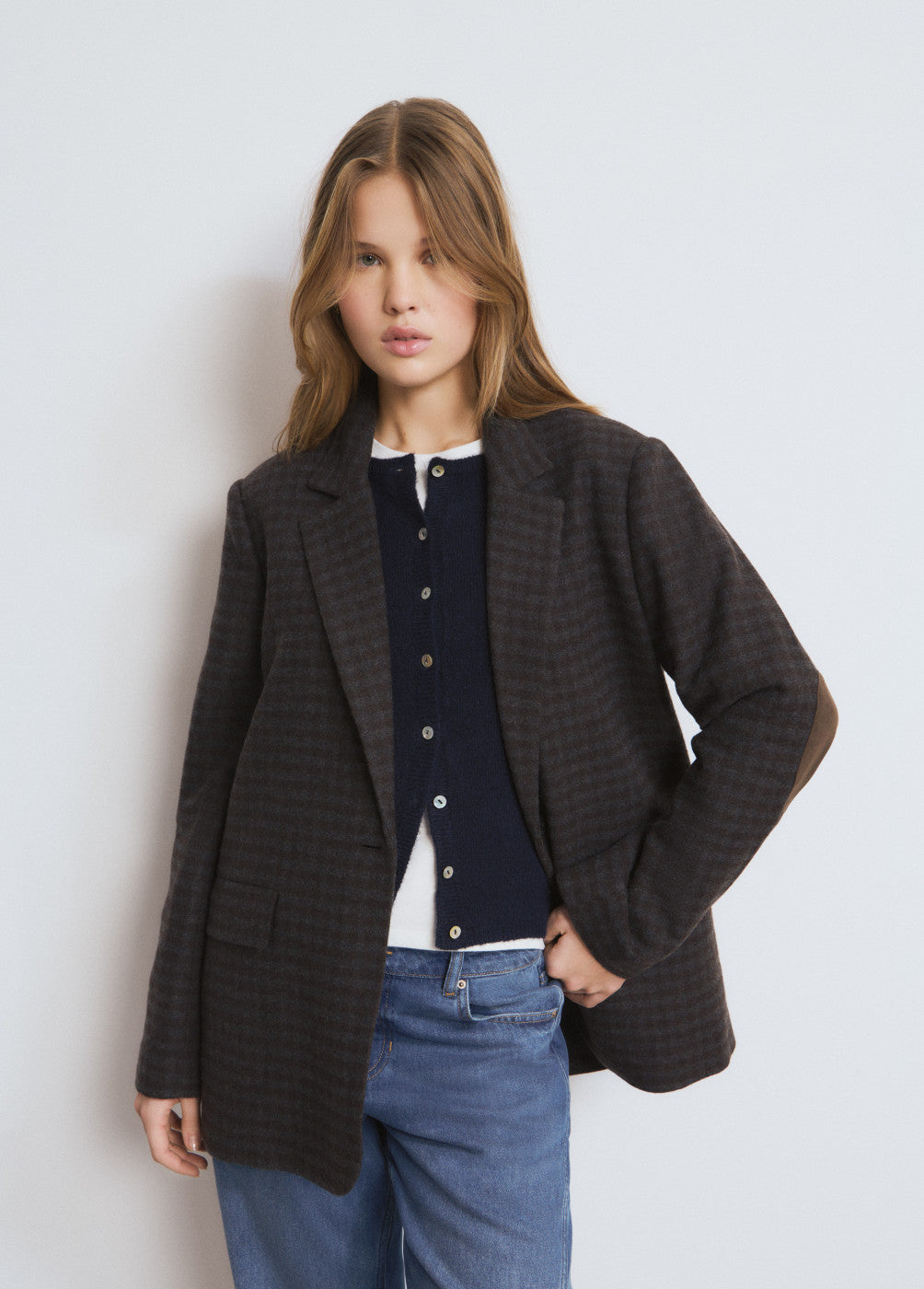 Americana de lana cuadros