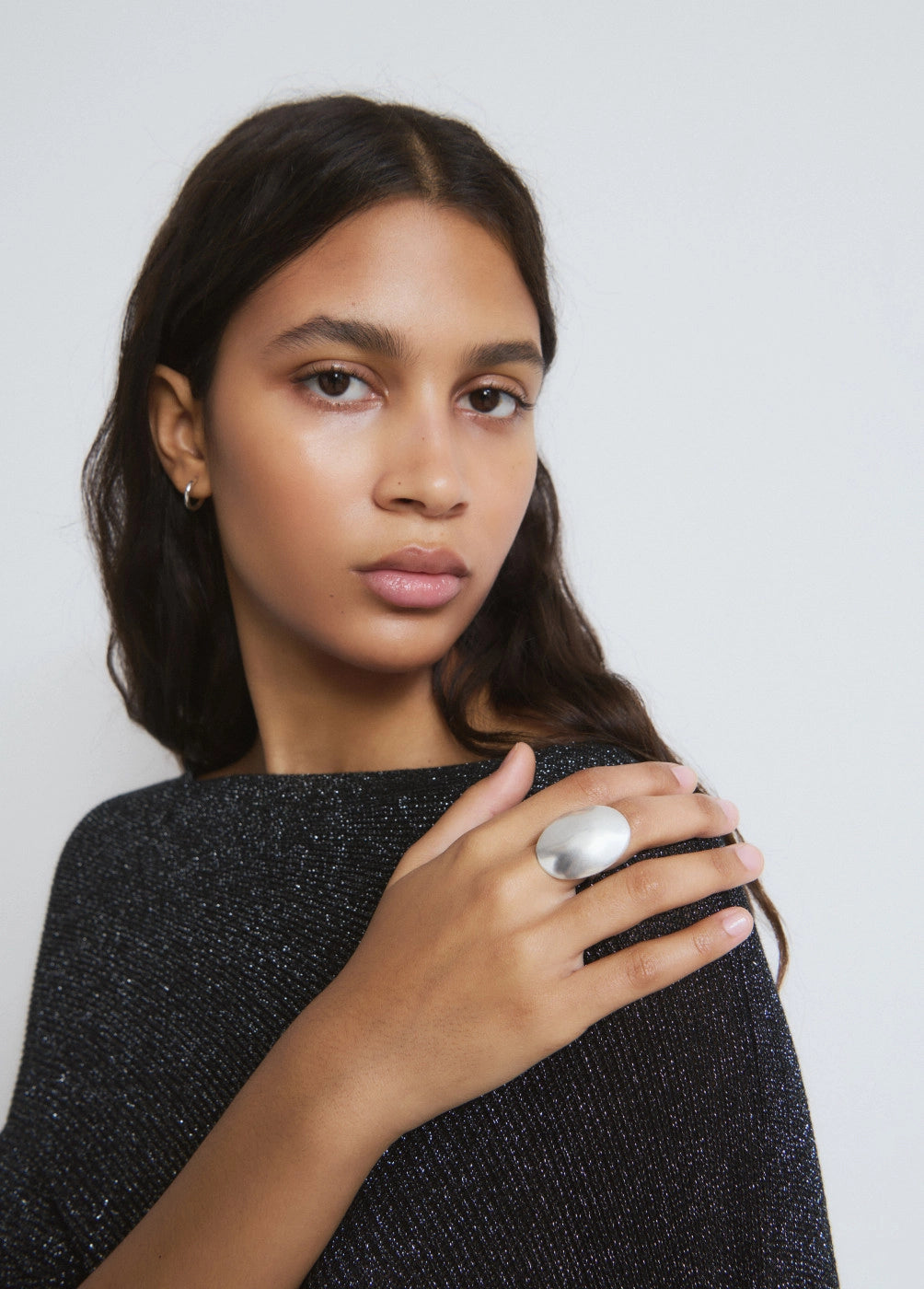 Anillo ovalado plata