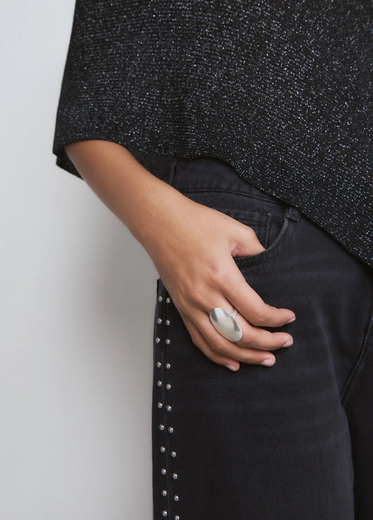 Anillo ovalado plata