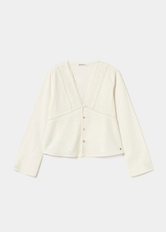 Blusa bordados lazos