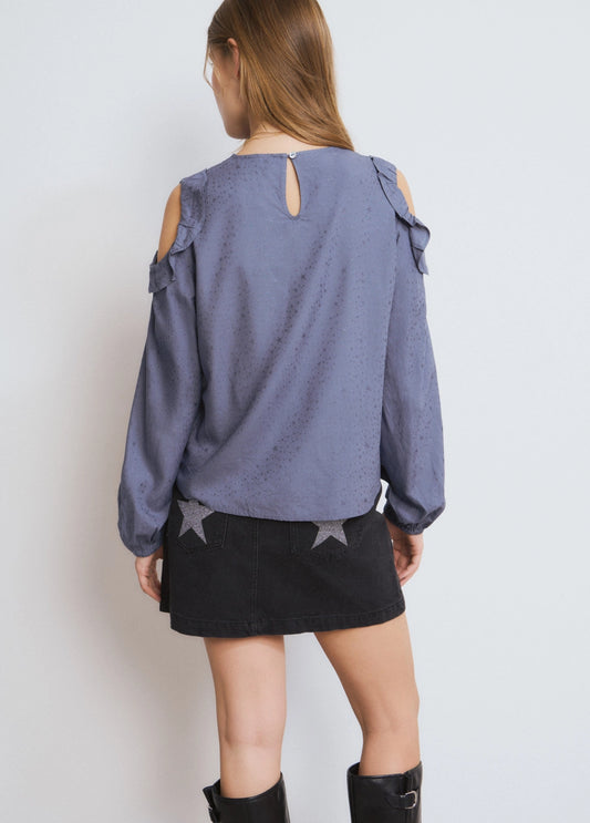 Blusa cut out volantes