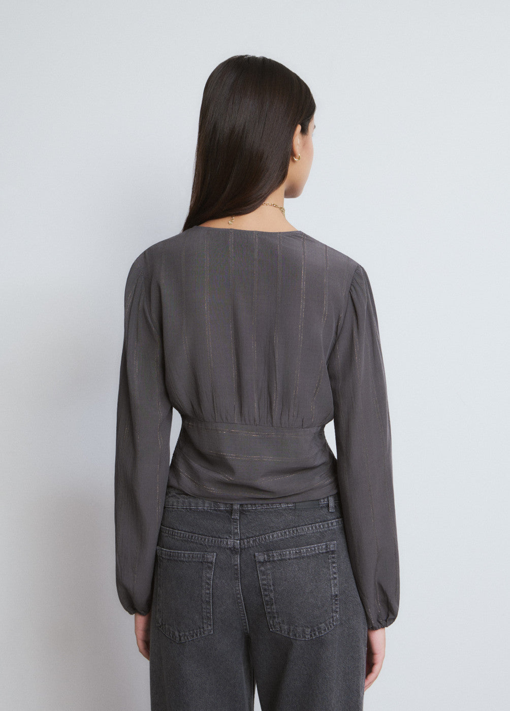 Blusa detalle volantes lace