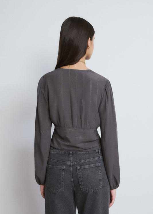 Blusa detalle volantes lace