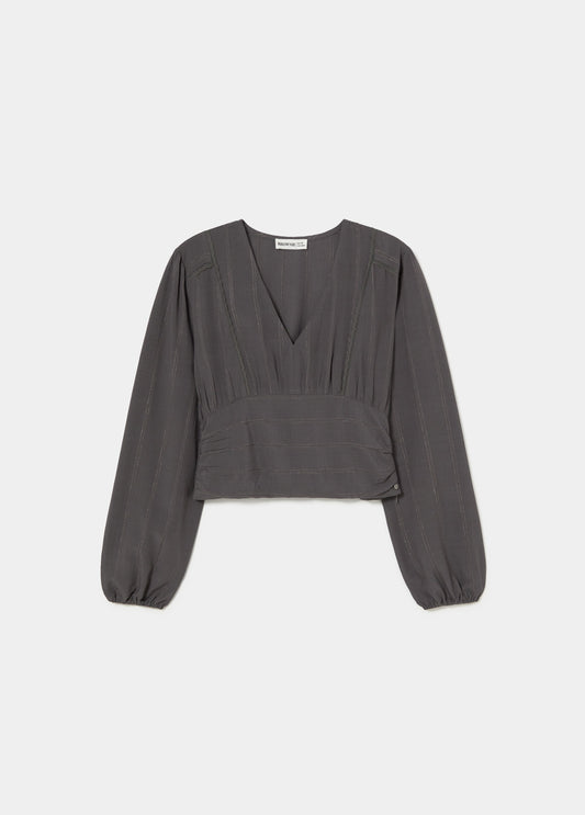 Blusa detalle volantes lace