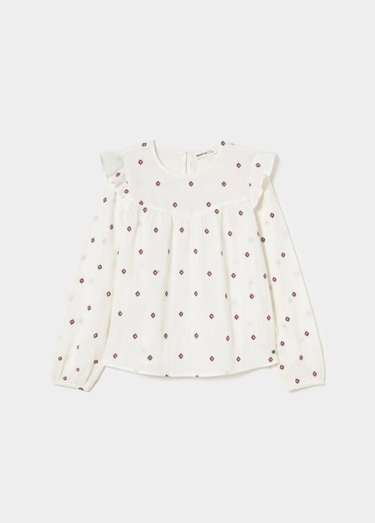 Blusa dobletela bordados