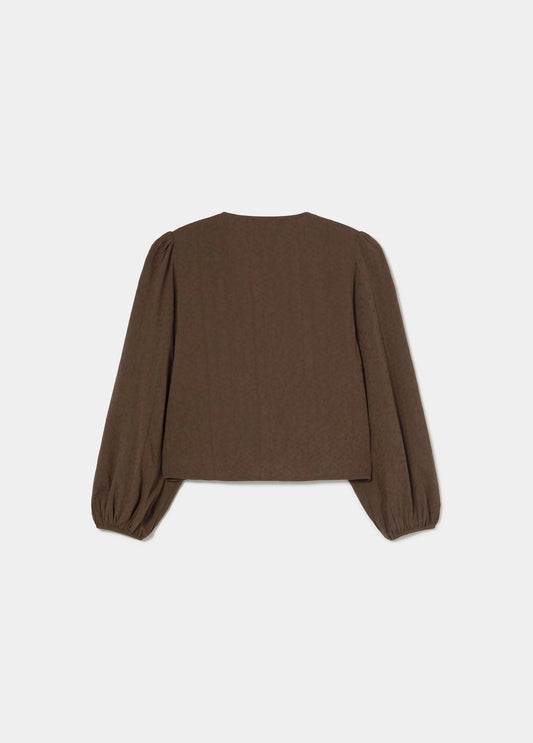 Blusa escote smock