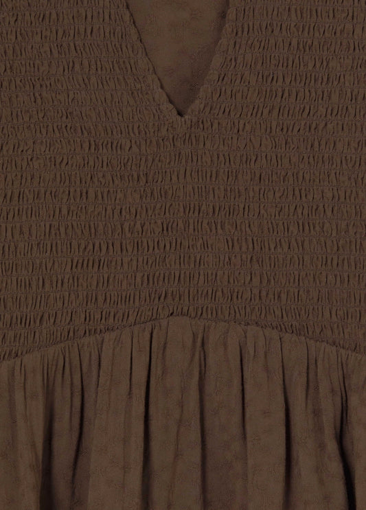Blusa escote smock