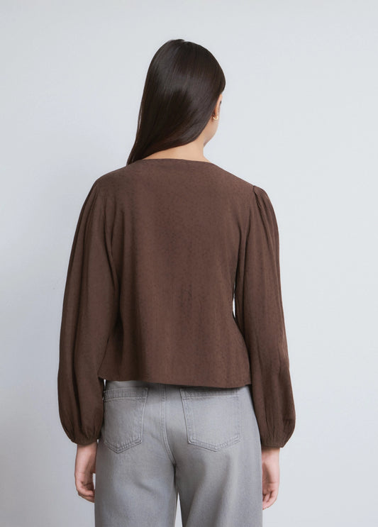 Blusa escote smock