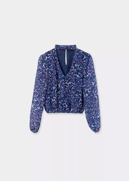 Blusa estampada choker