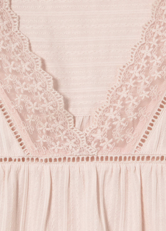 Blusa laces semitransparente