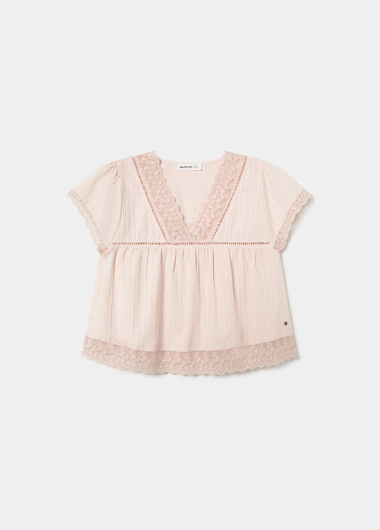 Blusa laces semitransparente