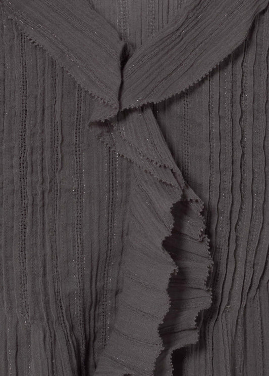 Blusa ml cuerpo smock tejido lurex