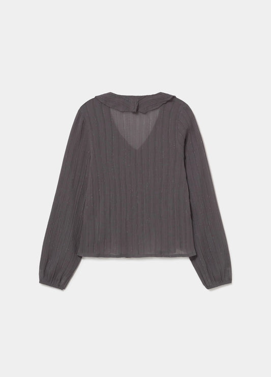 Blusa ml cuerpo smock tejido lurex