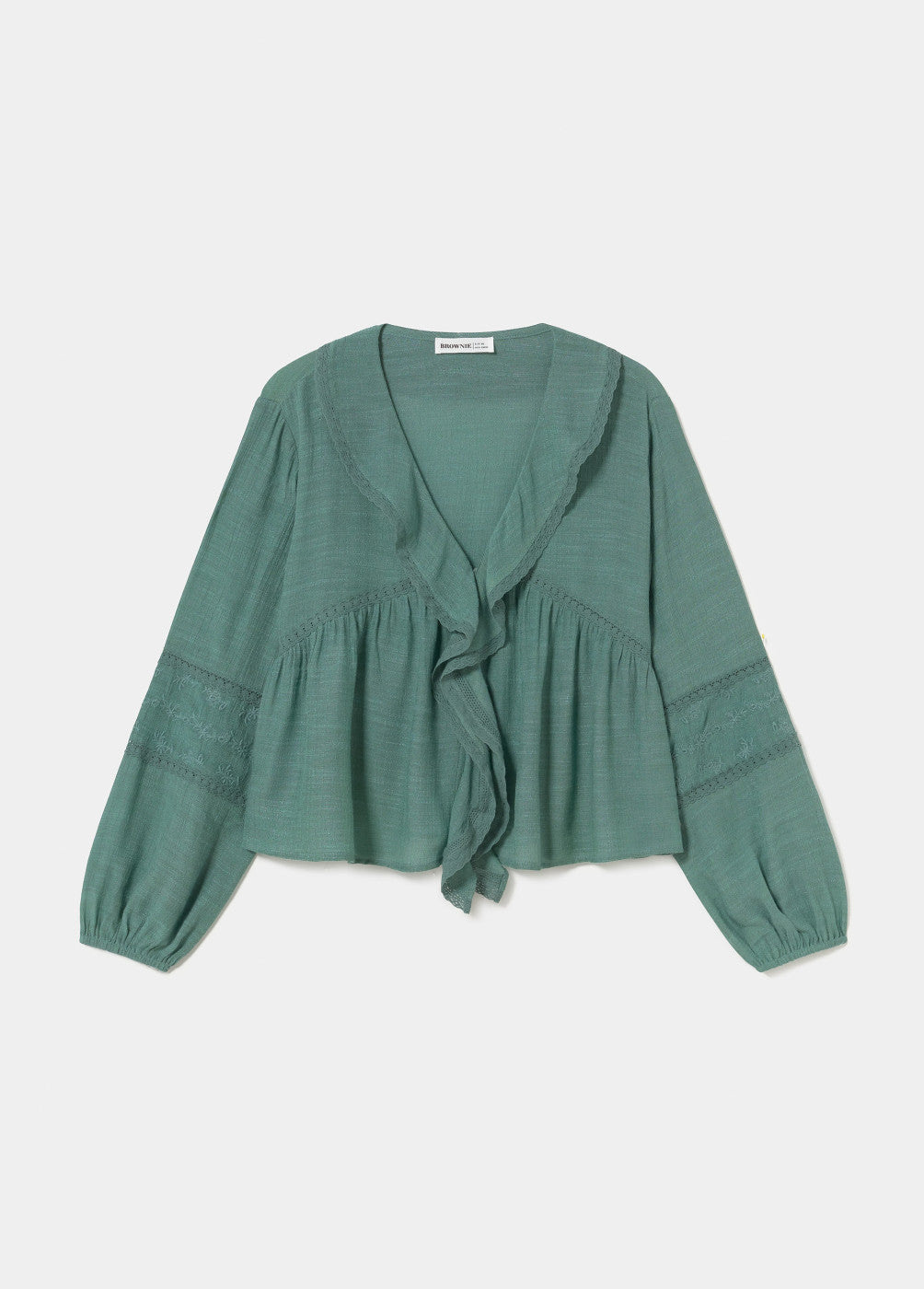 Blusa volantes bordados