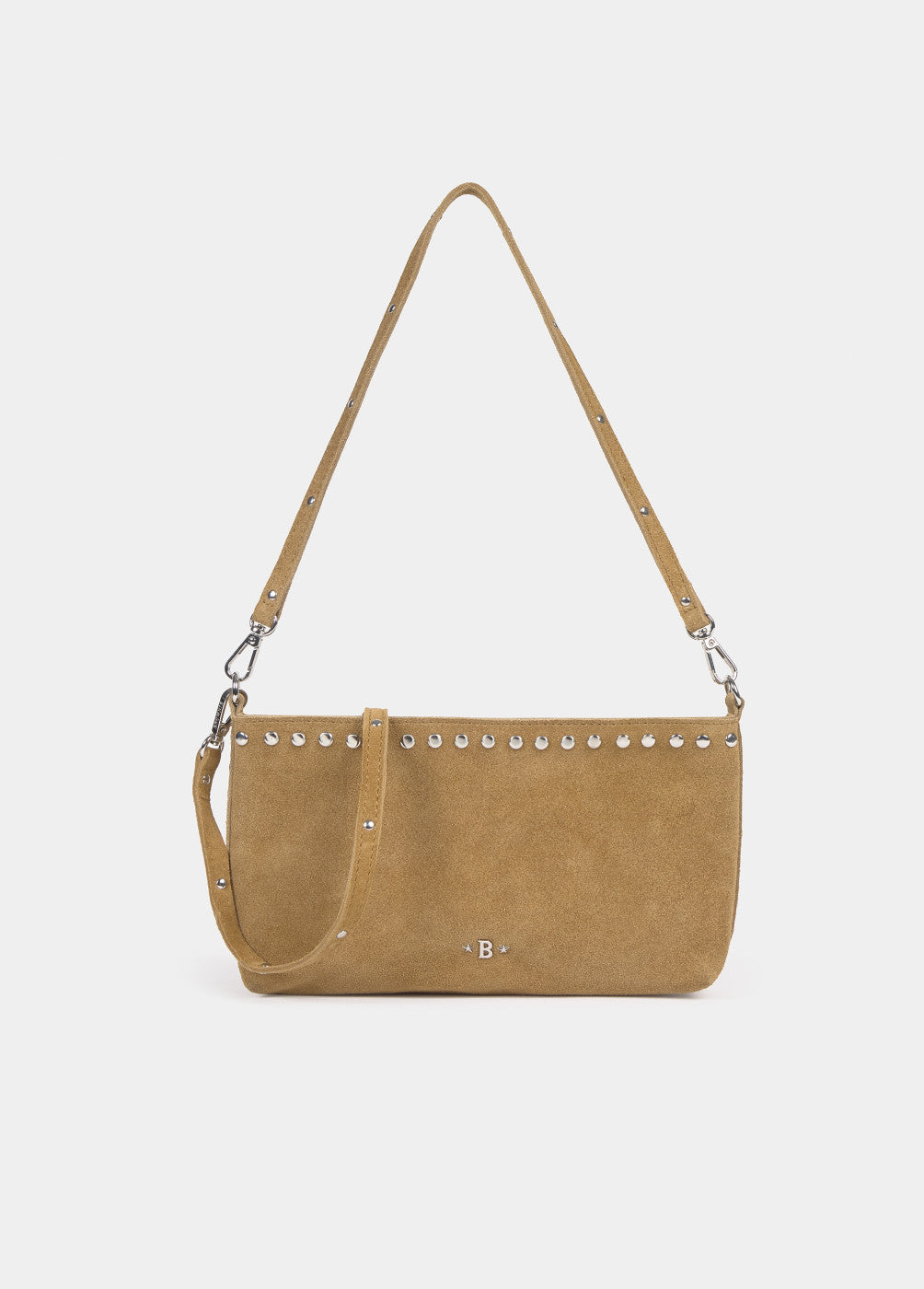 Bolso baguette tachas piel