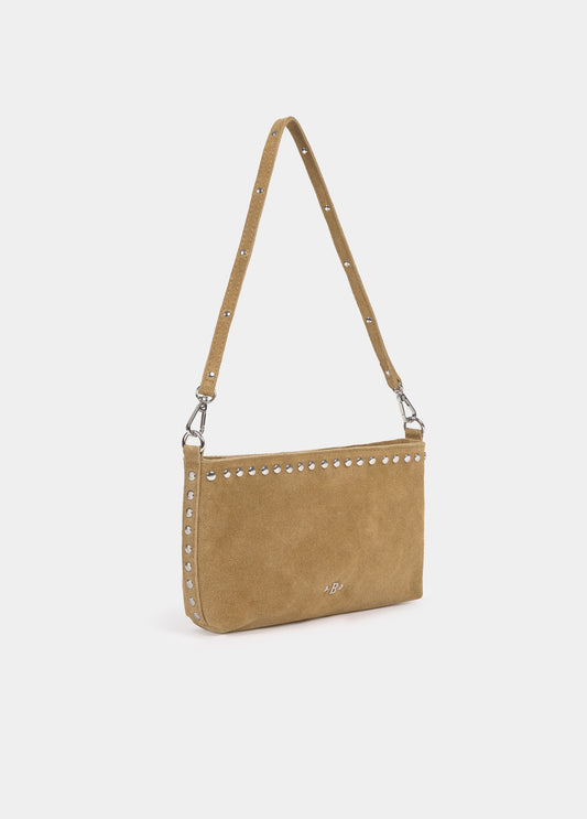 Bolso baguette tachas piel
