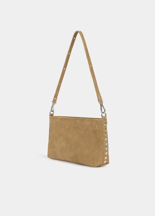 Bolso baguette tachas piel