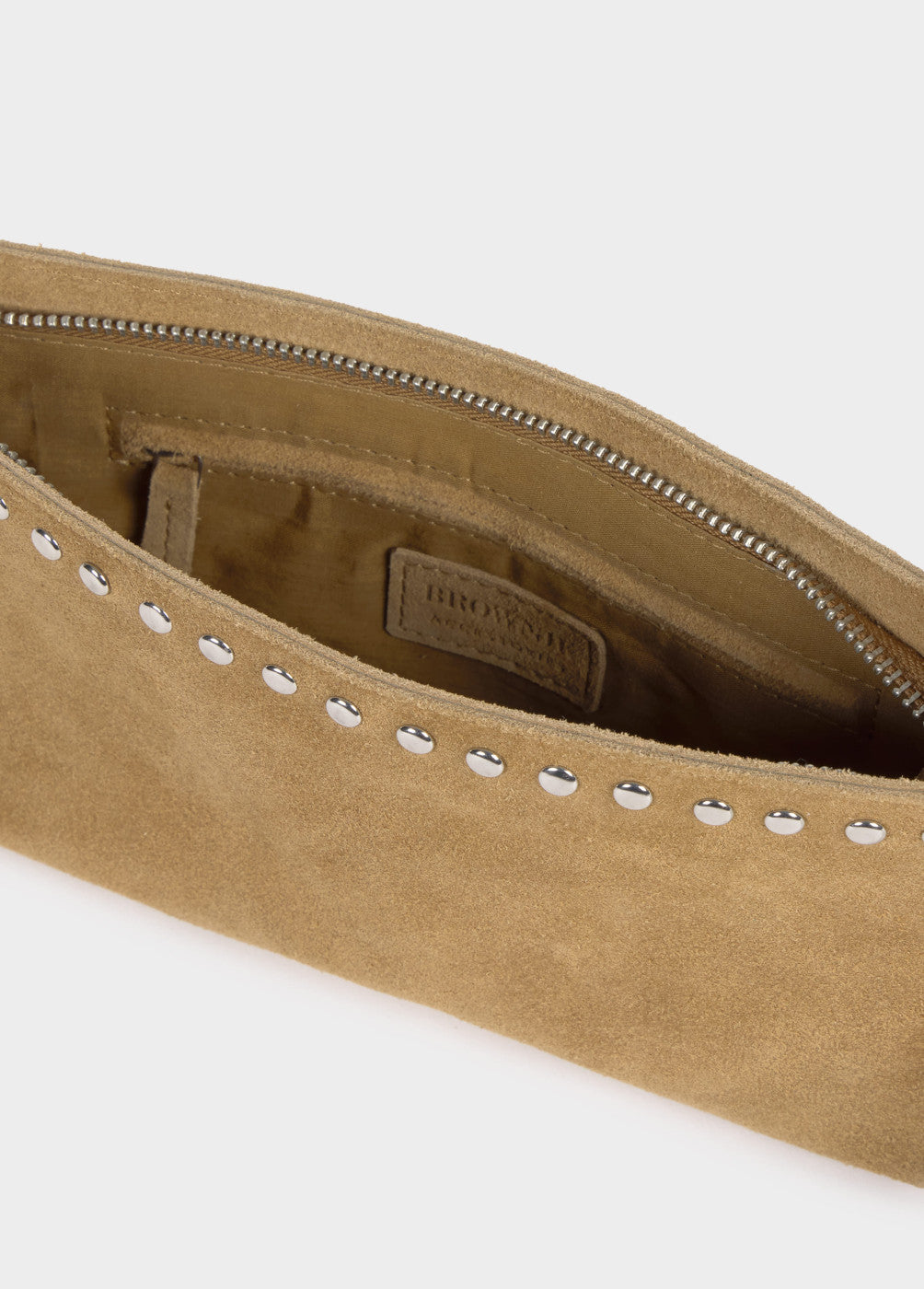 Bolso baguette tachas piel