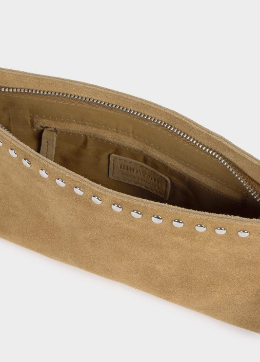 Bolso baguette tachas piel