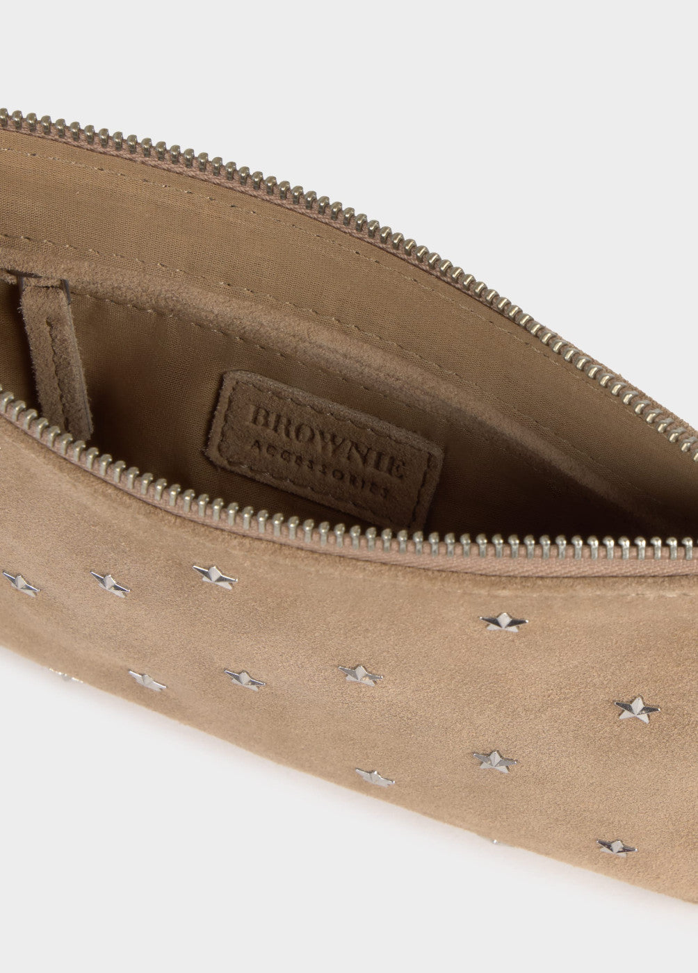 Bolso solapa cuero taupe