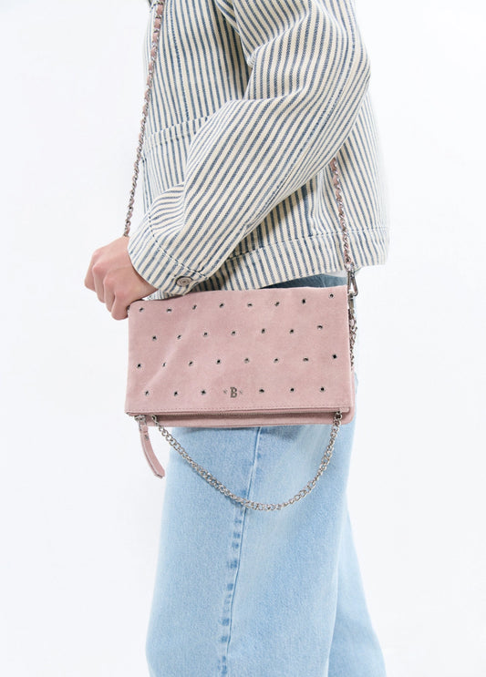 Bolso solapa eyelets piel