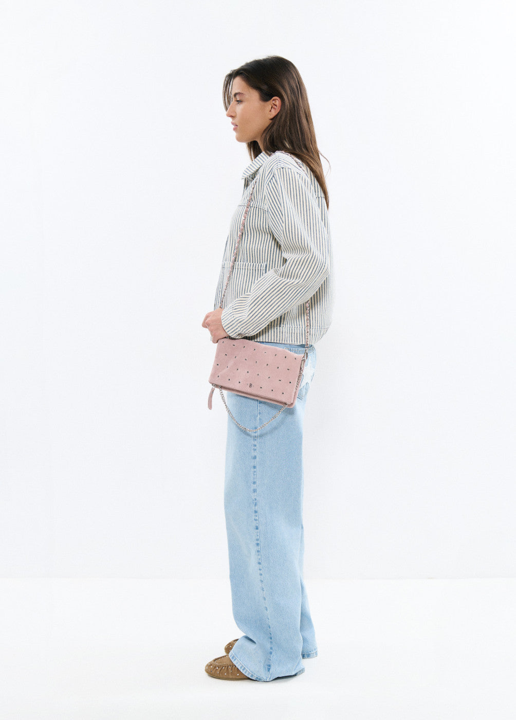 Bolso solapa eyelets piel