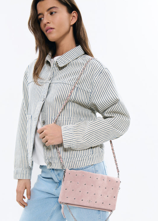 Bolso solapa eyelets piel