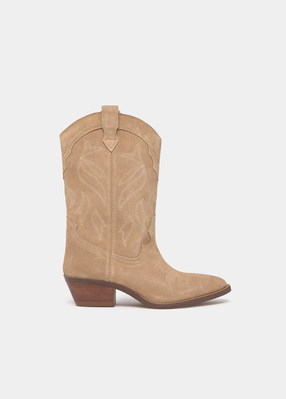 Bota cowboy bordado cuero