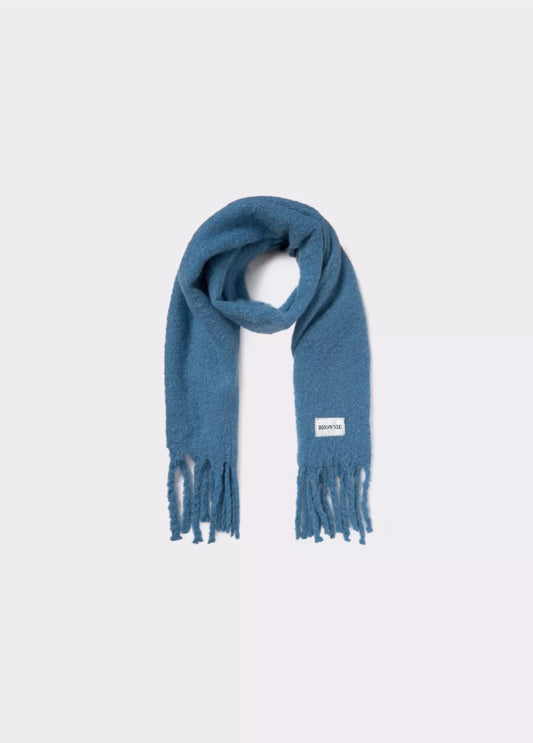 Bufanda gruesa lisa flecos