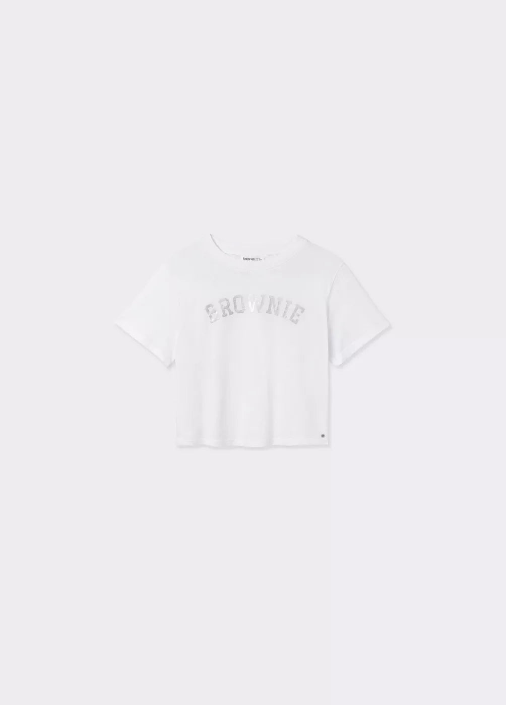 Camiseta algodón texto brownie foil