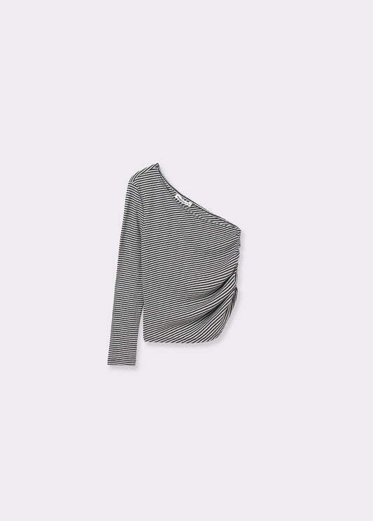 Camiseta asimétrica rayas