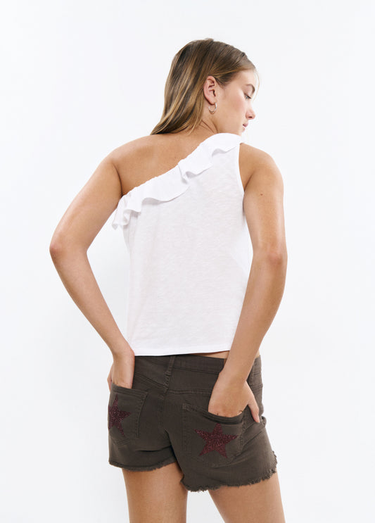 Camiseta asimétrica volante