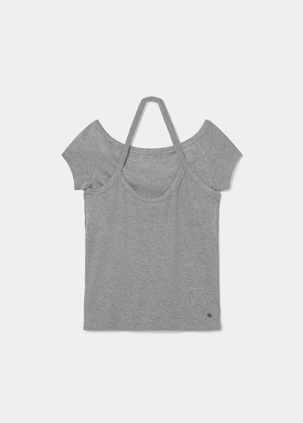 Camiseta doble rib halter