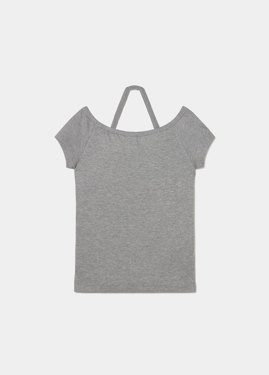 Camiseta doble rib halter