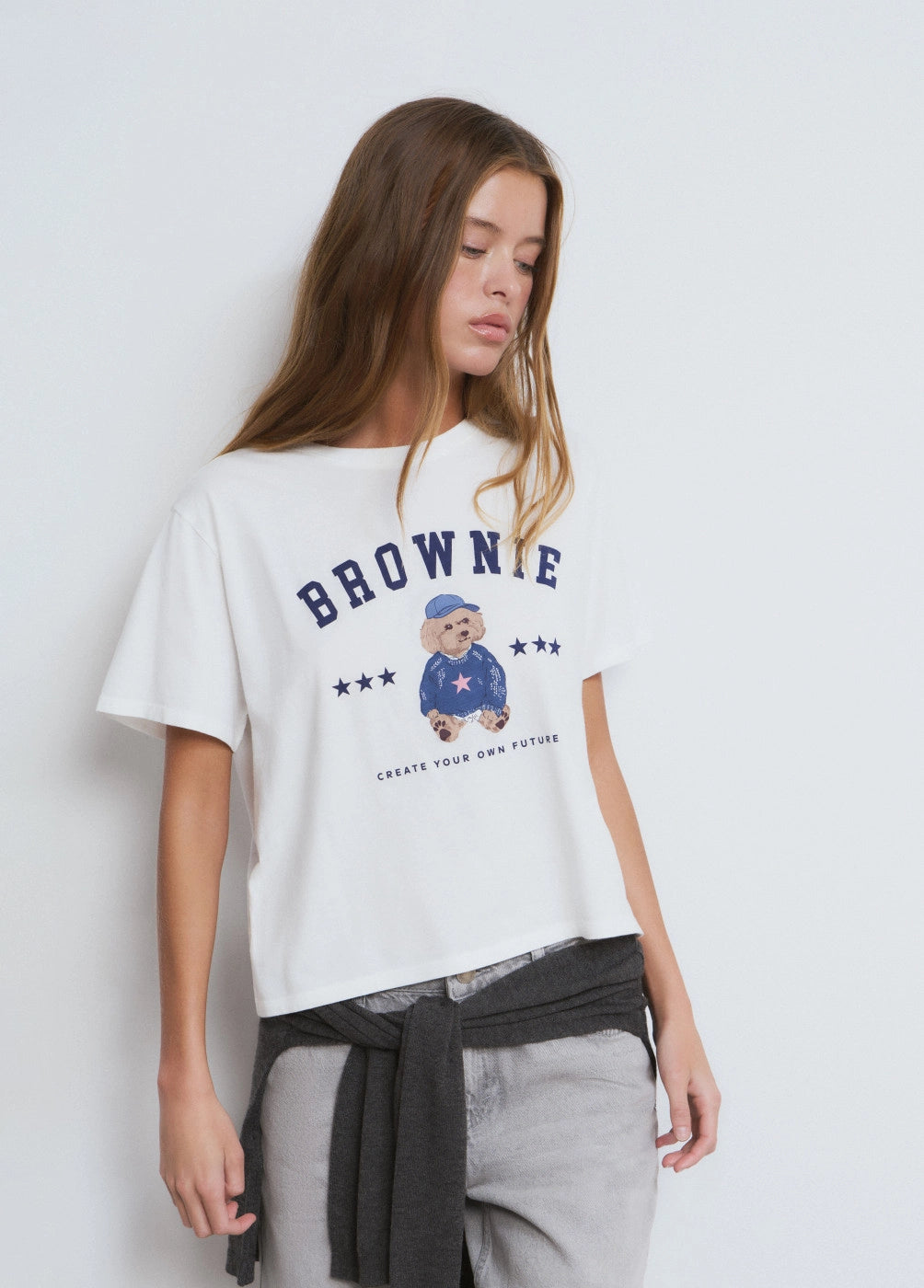 Camiseta logo perrito blanco