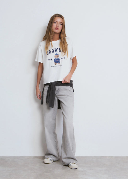 Camiseta logo perrito blanco