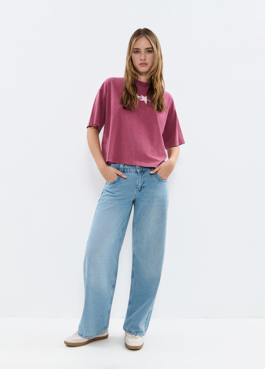 Camiseta print estrellas espalda
